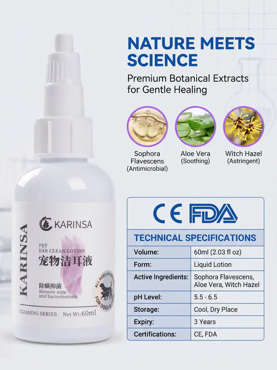 Antibacterial Ear Cleaner Pet for Daily Ear Hygiene